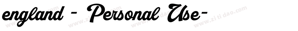 england - Personal Use字体转换